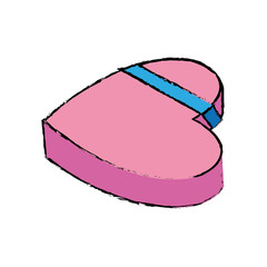 heart icon over white background vector illustration