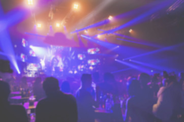 Fototapeta na wymiar club party is blurred background.