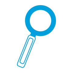 magnifying glass icon over white background vector illustration