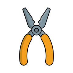 pliers tool icon over white background vector illustration