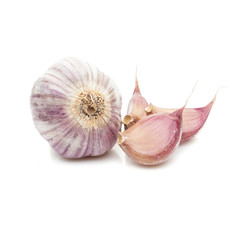 garlic isolated on white background