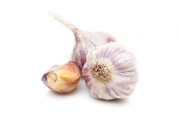 garlic isolated on white background
