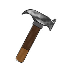 hammer tool icon over white background vector illustration
