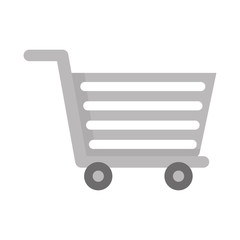 shopping cart icon over white background vector illustration