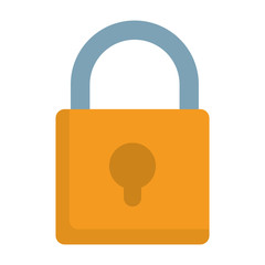 security padlock icon over white background vector illustration