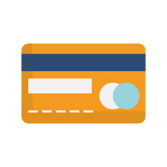 credit card icon over white background vector illustration