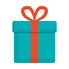 gift box icon over white background vector illustration