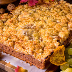 Autumnal Charlotte whit chocolate ground.