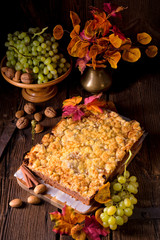 Autumnal Charlotte whit chocolate ground.