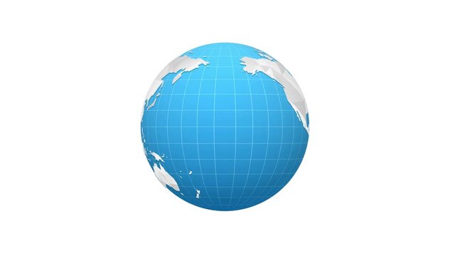 abstract earth globe rotation loop