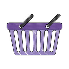 shopping basket icon over white background vector illustration