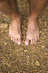 Males barefoot