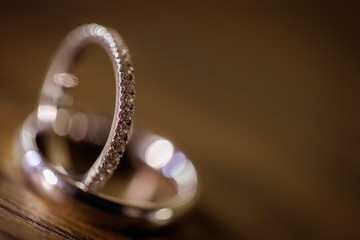 Wedding Rings Love and Marriage Concept