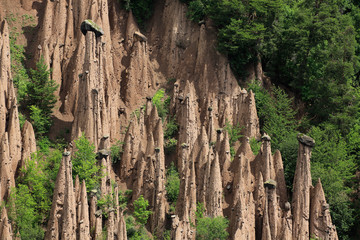 Erdpyramiden, Percha, Trentino, Alto Adige, Südtirol, Italien, Europa