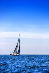 yacht in the sea