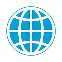 global sphere icon over white background vector illustration