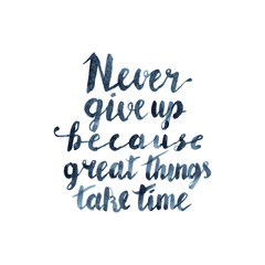 Motivation hand lettering calligraphy