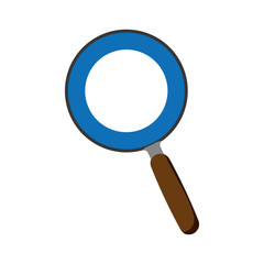 magnifying glass icon over white background vector illustration