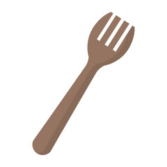 fork icon over white background vector illustration