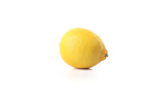 Fresh lemon fruit isolated on white background.
