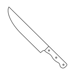 knife icon over white background vector illustration