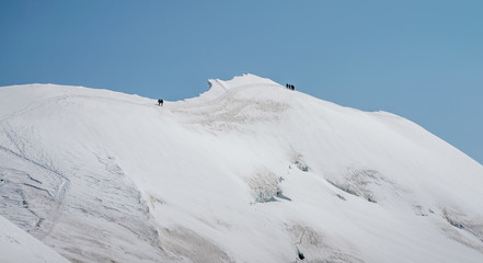 Fototapeta na wymiar Scenic Breithorn mountain in Penine Alps above Zermatt, Switzerland