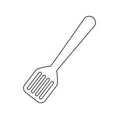 spatula utensil icon over white background vector illustration