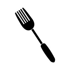 fork icon over white background vector illustration