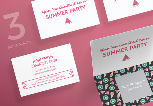Summer Party Business Card