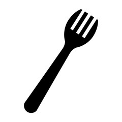 fork icon over white background vector illustration