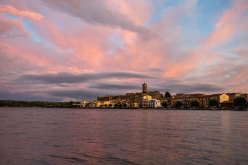 Tramonto su Marta, lago di Bolsena