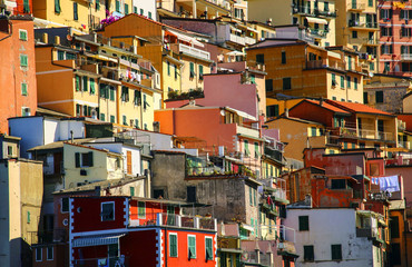 Fototapeta na wymiar view of Riomaggiore, Cinque Terre national park, Liguria, Italy