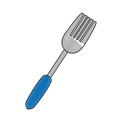 fork icon over white background vector illustration