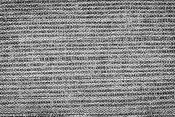 Rough black and white fabric cloth close up