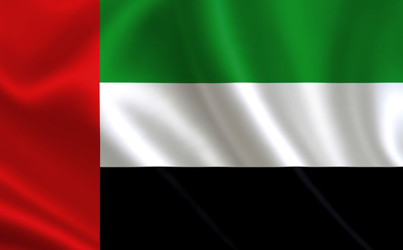 United Arab Emirates flag, United Arab Emirates flag illustration, United Arab Emirates flag picture, United Arab Emirates flag image.  