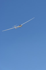 view of the sailplane in the sky