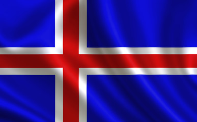 Fototapeta premium Icelandic flag. Iceland flag. Flag of Iceland. Iceland flag illustration. Official colors and proportion correctly. Icelandic background. Icelandic banner. Symbol, icon. 