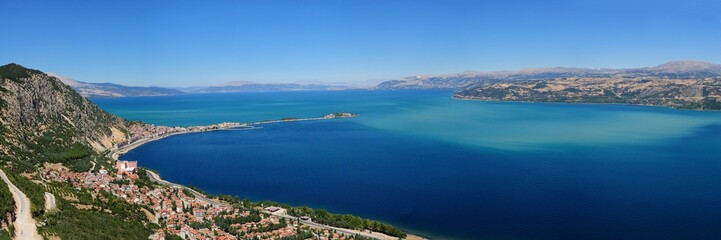Fototapeta na wymiar Egirdir and egirdir lake top view. Isparta,Turkey
