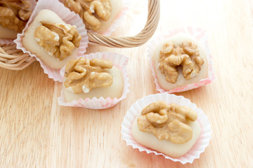 Walnuts with almond paste