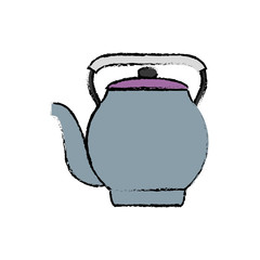 keettle icon over white background colorful design vector illustration