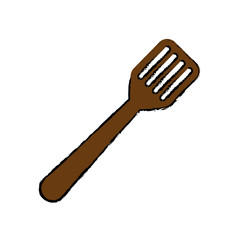 spatula utensil icon over white background vector illustration