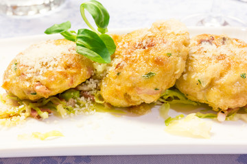 Canederli with vegetables