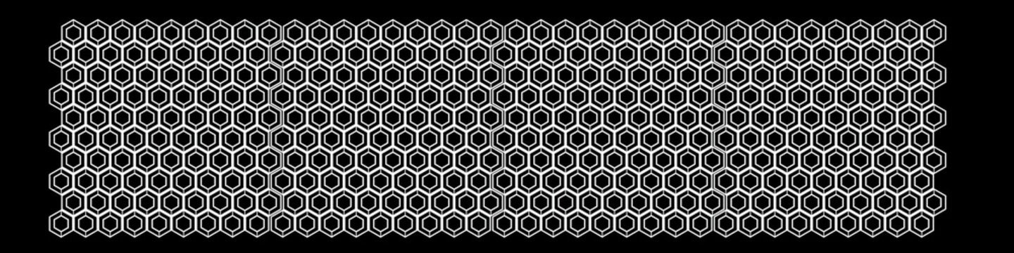 3d rendering of a  fence railing design on a black background