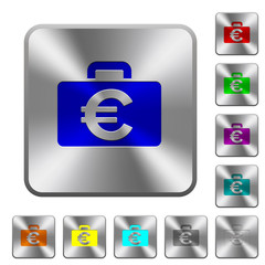 Euro bag rounded square steel buttons