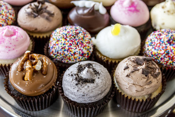 Assorted Flavors of Cupcake on Display