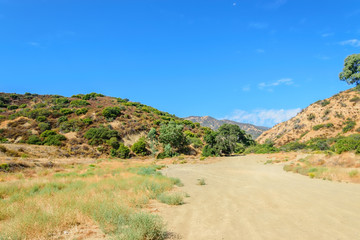 Dirt road into Southern California hills