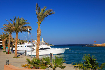 Port Ghalib, a beautiful port, marina and tourist town near Marsa Alam, Egypt. © jbphotographylt