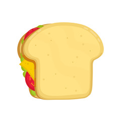 Tasty sandwich. Vector modern flat style 