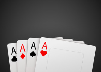 Casino Poker Card Background. Big win concept.