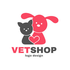  Vetshop logo design templete. Vet shop,